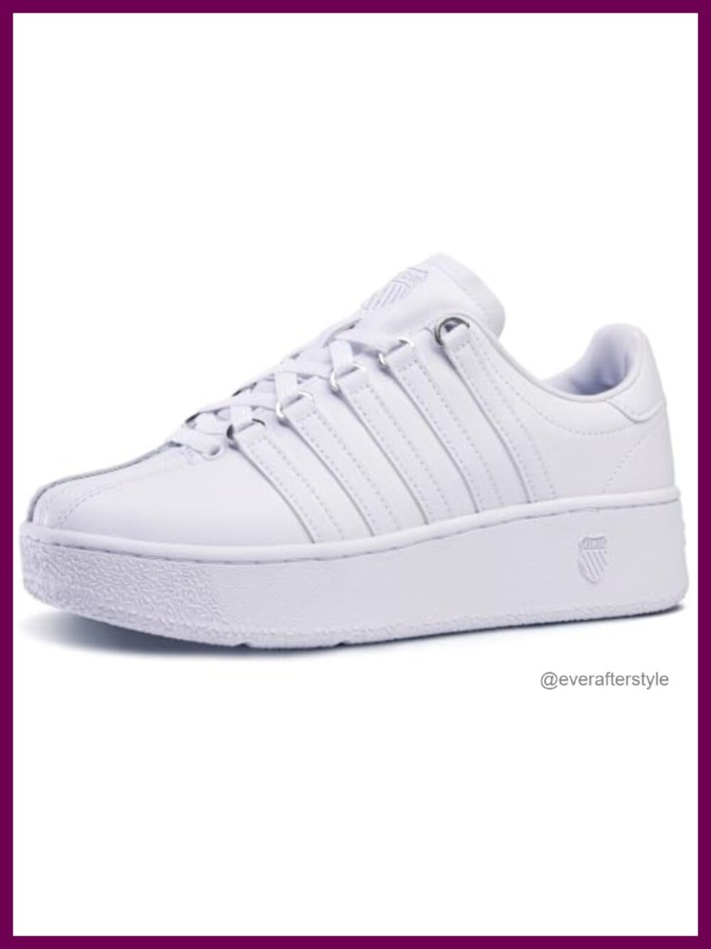 K-Swiss Classic VN Platform Sneaker Full-Grain Leather Lace-Up Casual
